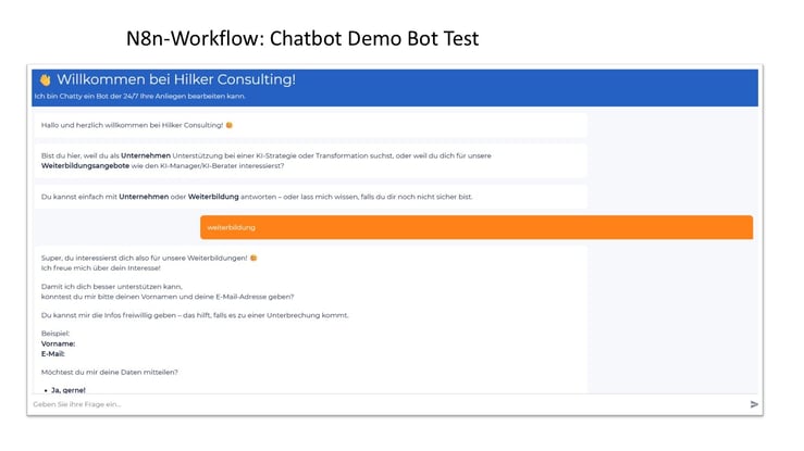 Demobot n8n Chatbot