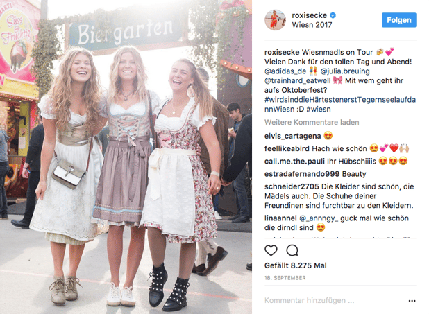 Adidas betreibt erfolgreiches Influencer-Marketing zum Oktoberfest.