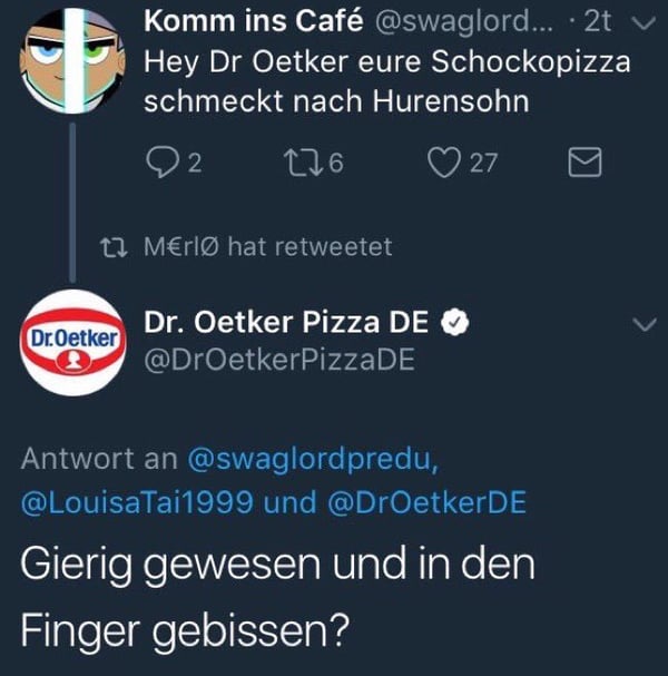 Oetker geht mit negativen Meinungen um