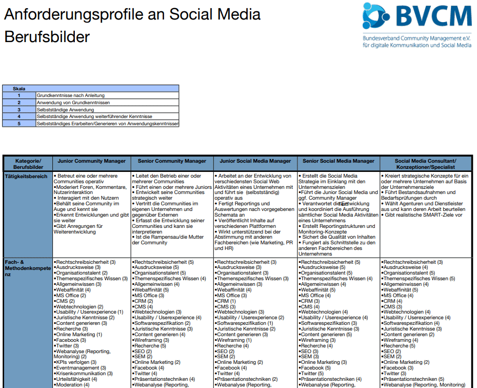 Social Media-Karriereprofil