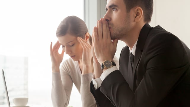 Stress Sorge Business woman man_PPT