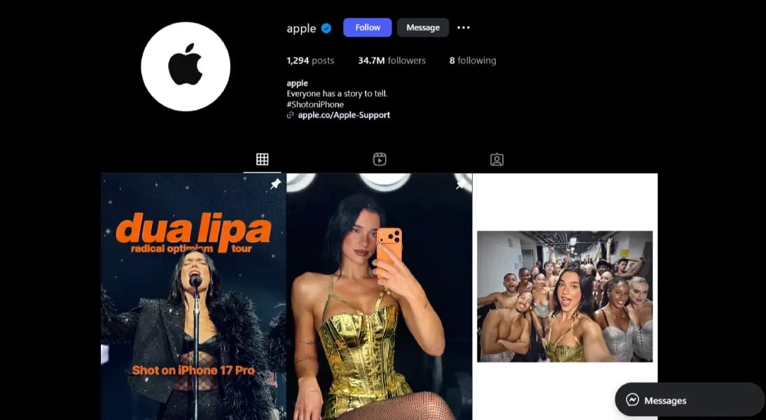 apple instagram account
